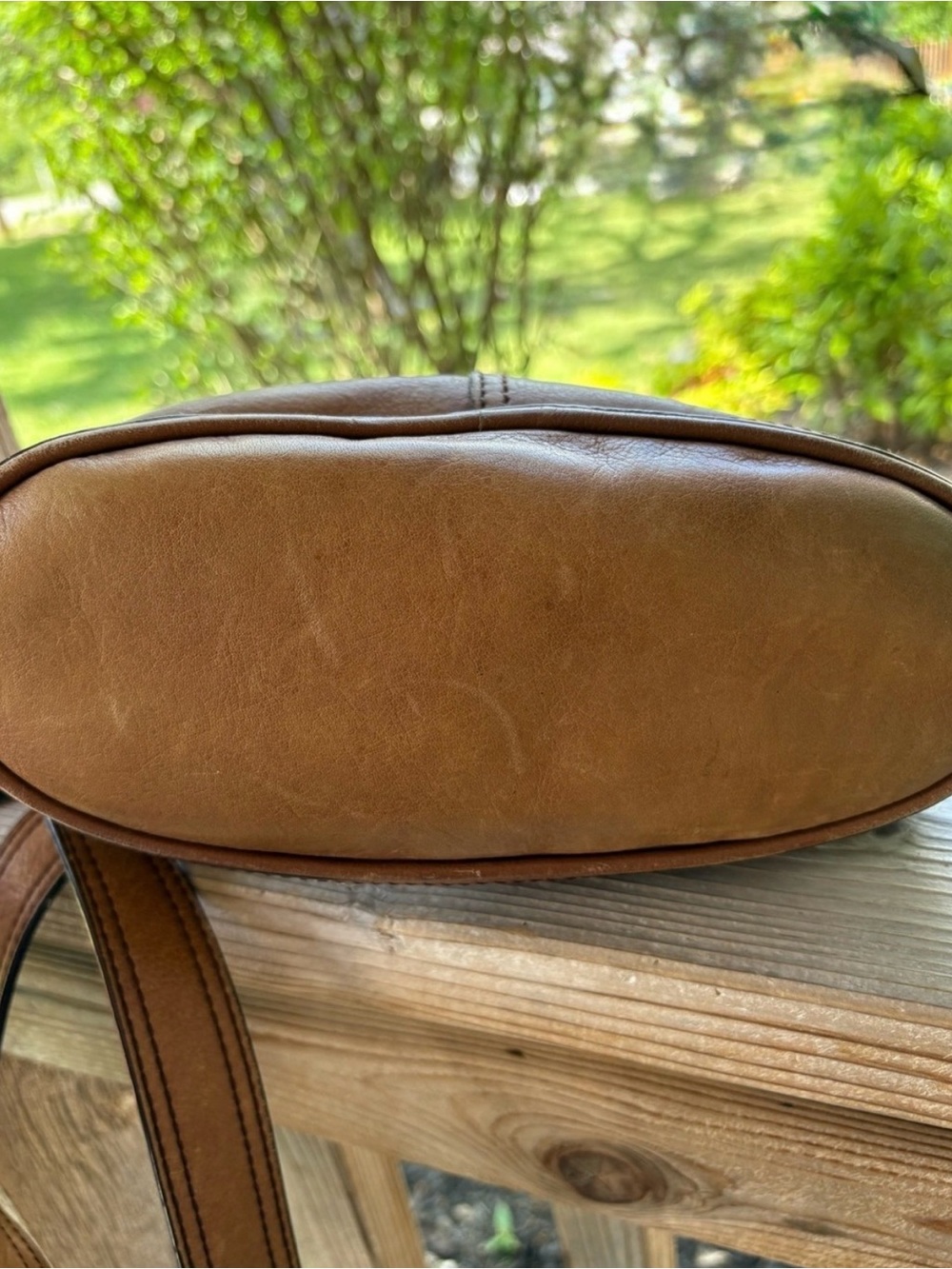 Vintage Fossil Tan Weathered Leather Shoulder Saddle Bag Adjustable Strap w
Key - Picture 10 of 13